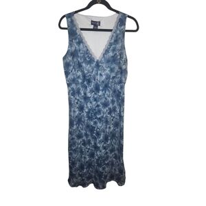 Venezia Jeans Women's Blue Floral LaceNeckline Sleeveless Midi/Maxi Size 14/16XL
